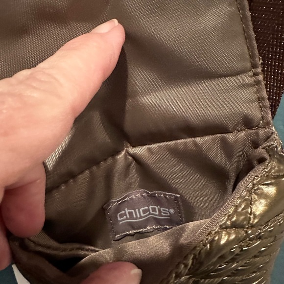 Chico’s metallic bronze crossbody shoulder bag - Picture 4 of 5